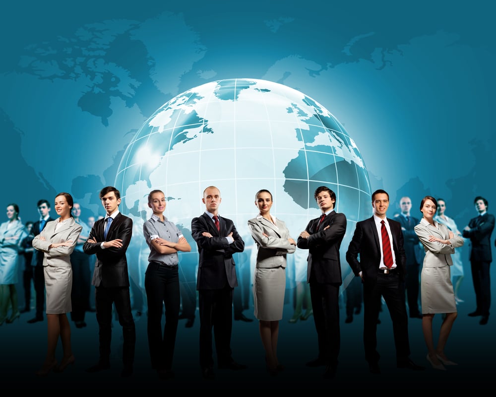 Group of successful confident businesspeople. Globalization concept Group of successful confident businesspeople. Globalization concept